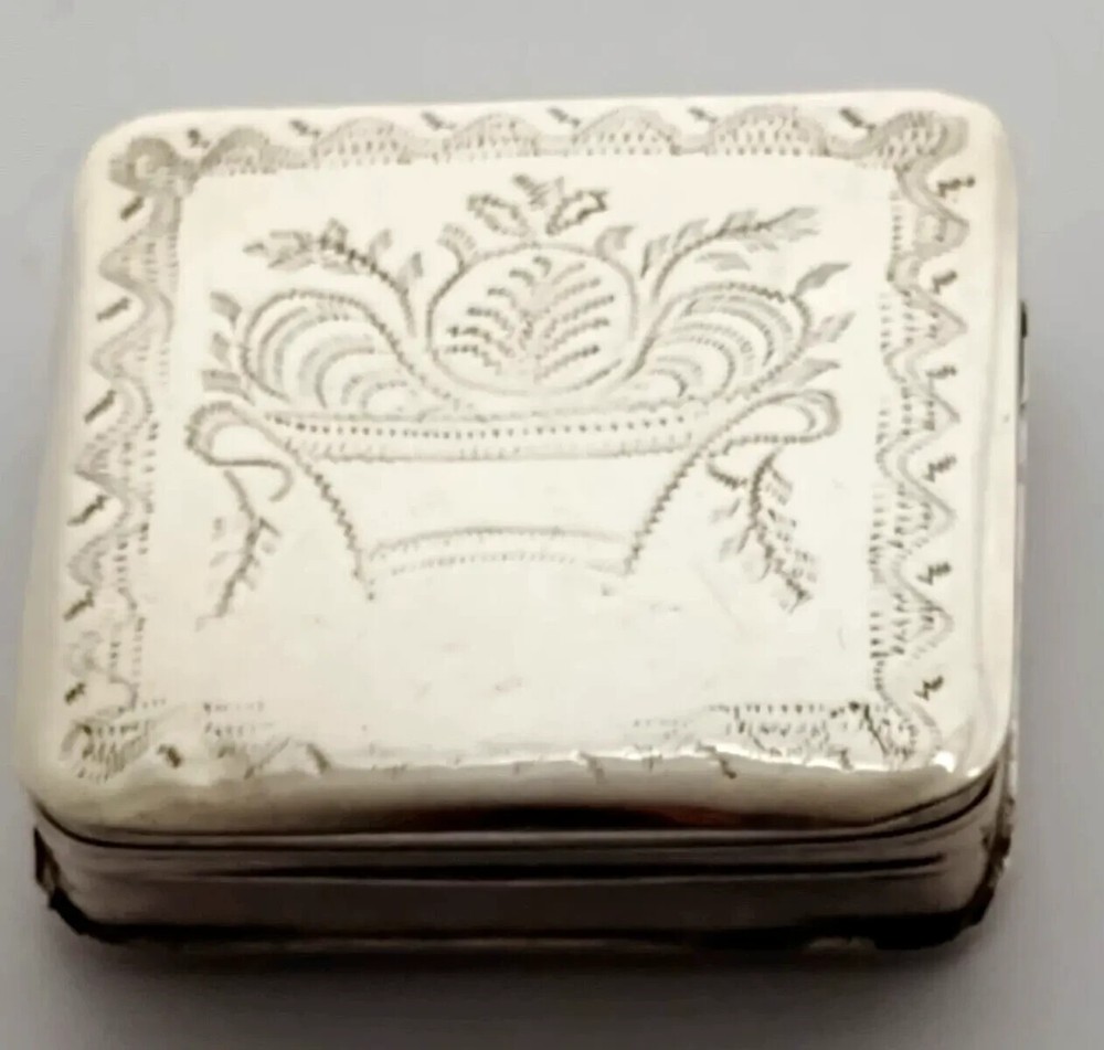 Antique Dutch Solid Silver Peppermint Bo