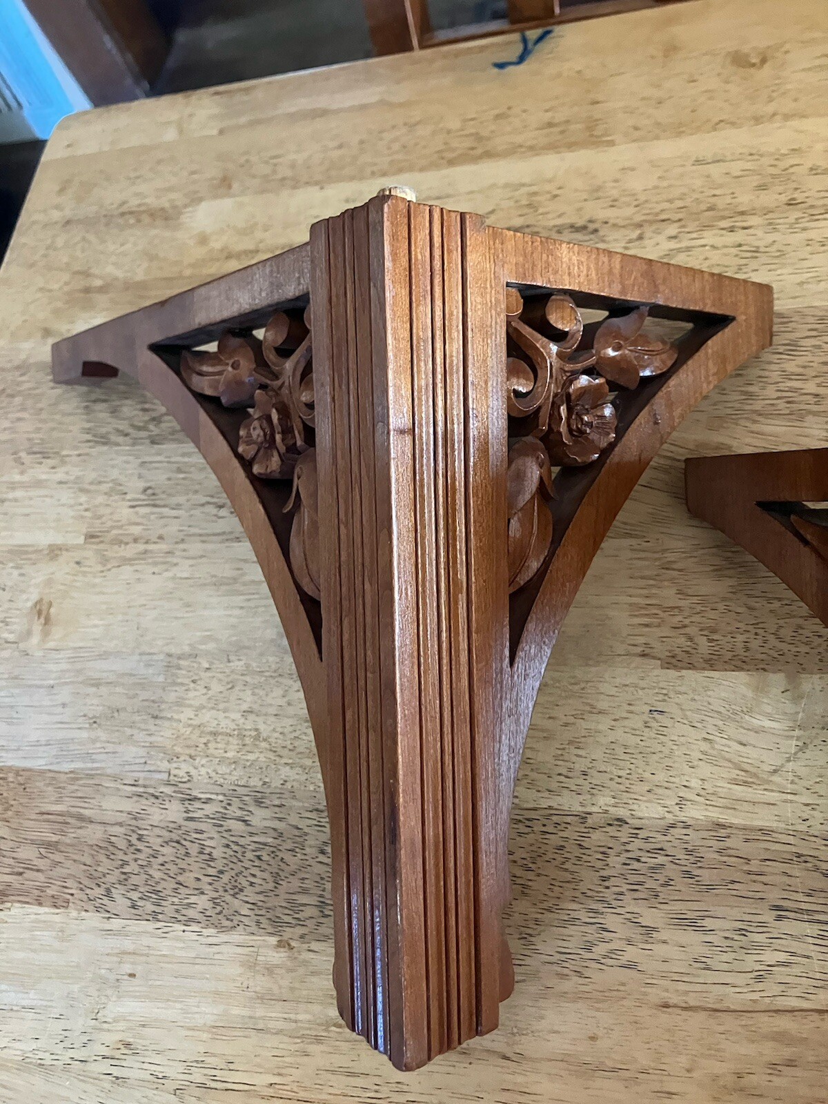 Carved Wooden Bracket Corner Piece Set Victorian Furniture Architectural Salvage