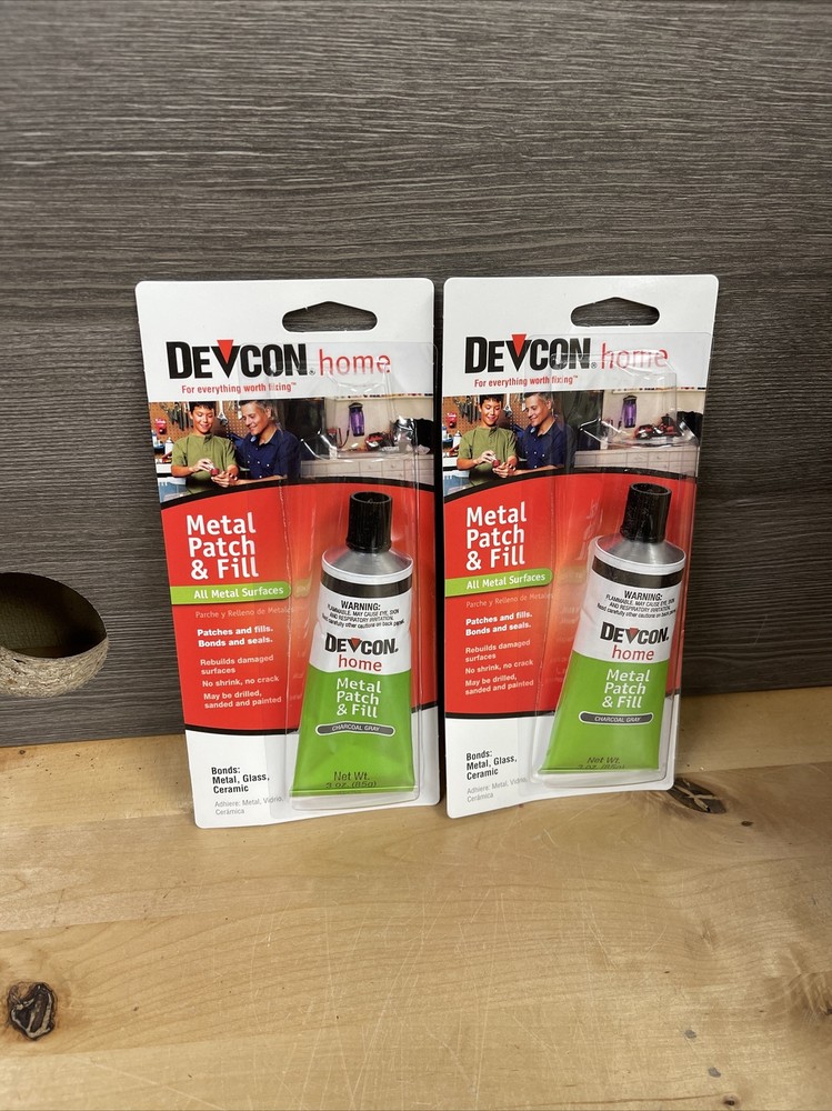 2 Pack DEVCON 50345 All Purpose Metal Patch & Fill Compound Waterproof Adhesive