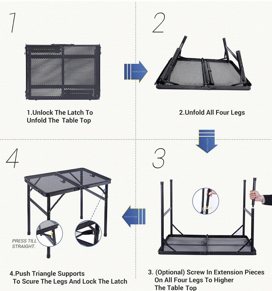 Table for Grill, Outdoor Table, Camping Table, Outdoor Cooking Table,