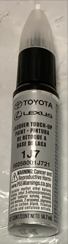 LEXUS TOYOTA LACQUER TOUCH UP PAINT /   PAINT CODE 1J7  ATOMIC SILVER / .OEM