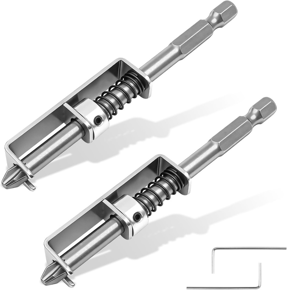 2 Pcs Spring-Loaded Screw Holder Bit, Universal Screwdriver Bit with Screw Gripp