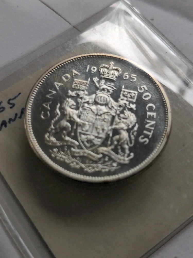 1965 CANADA PROOF-LIKE SILVER HALF DOLLAR