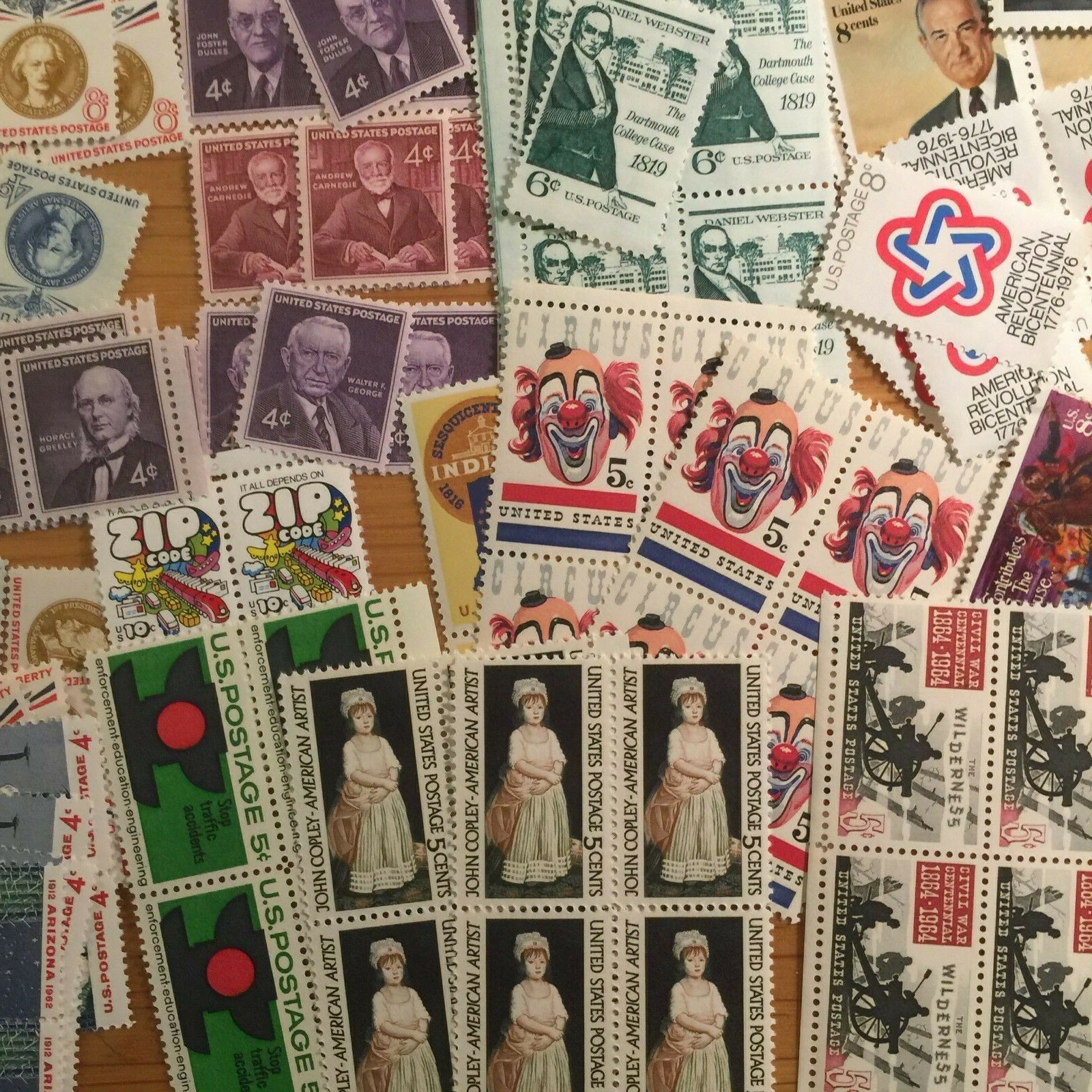 USA,VINTAGE,MID-CENTURY,MINT,UNUSED,LOT OF 40+ ALL DIFFERENT STAMPS, COLLECTION