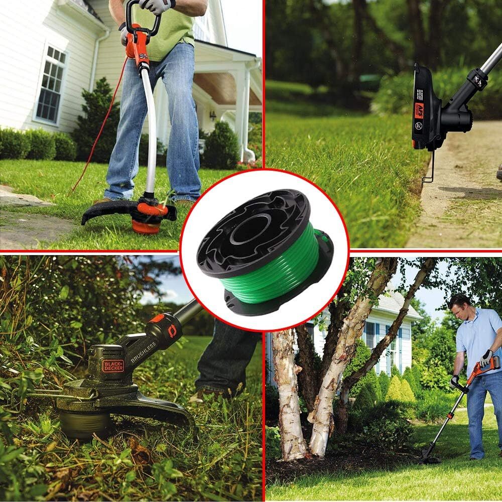 7Pack+1Cap For Black & Decker GH3000 SF-080 Grass Trimmer Replacement Spool Line