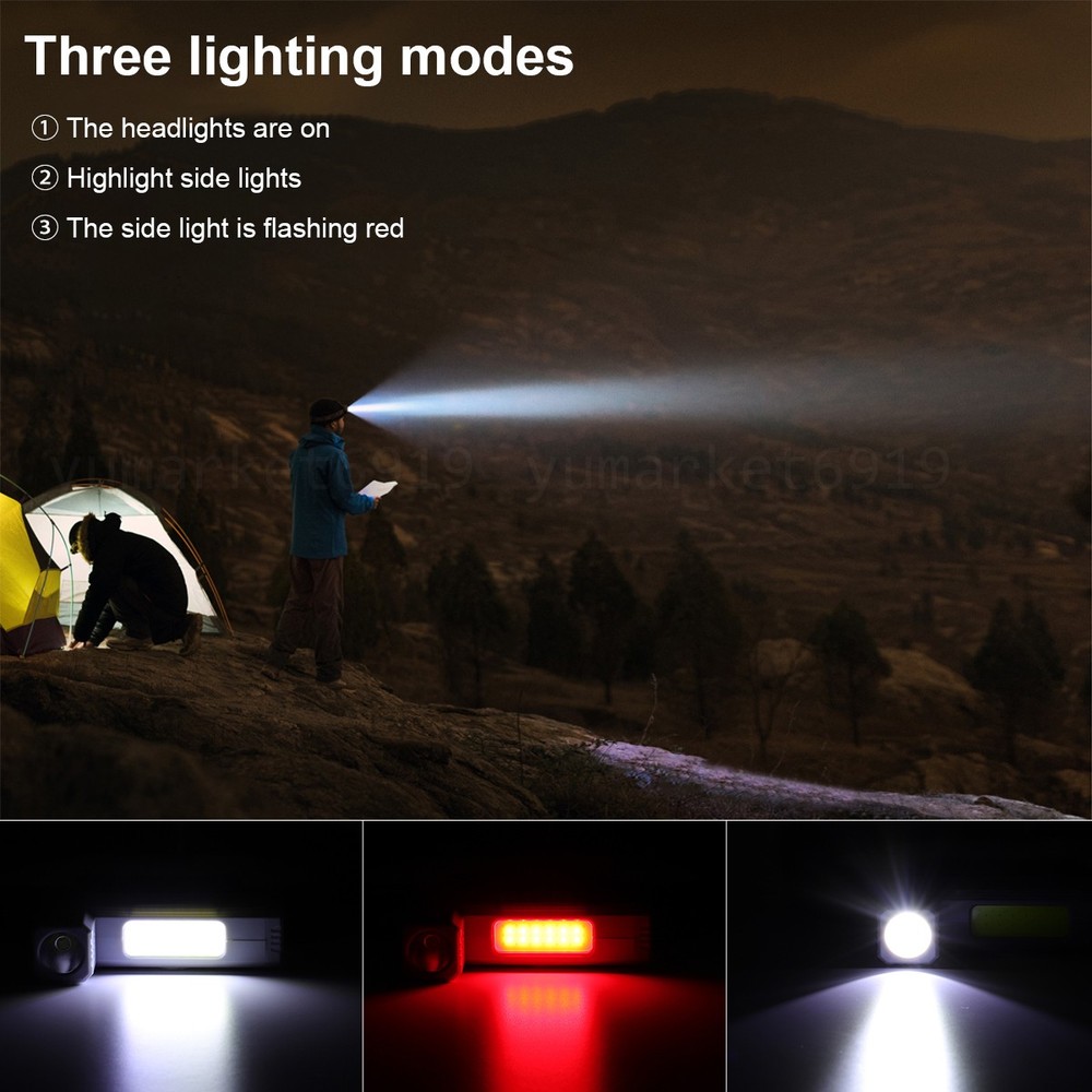 USB Rechargeable Waterproof LED Headlamp Headlight Head Light Flashlight 3 Modes
