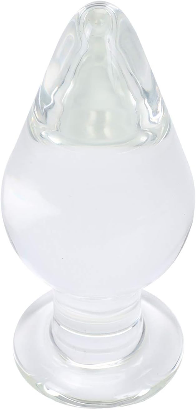 Huge Clear Glass Anal Plug XL Waterproof Borosilicate Training Sex Toy