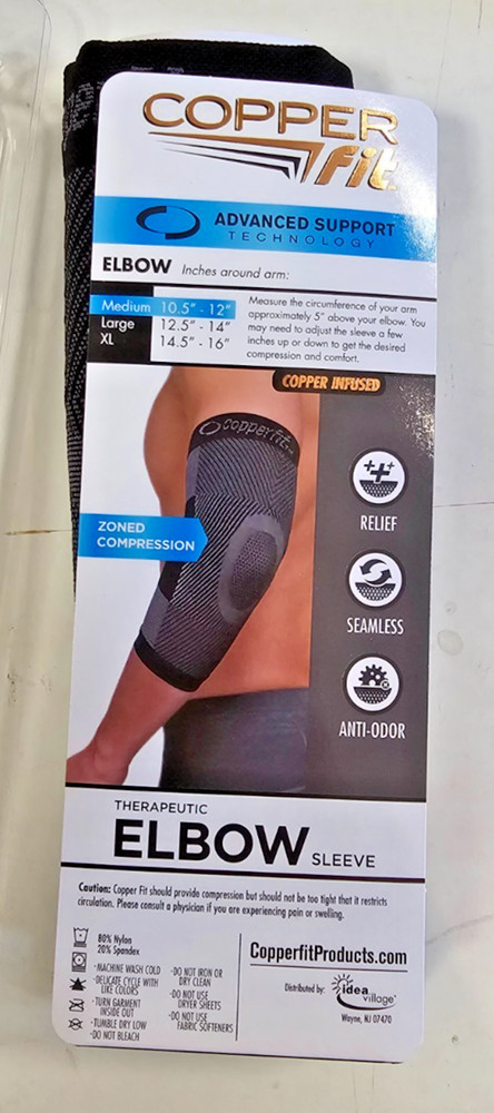 Copper Fit Compression Elbow Sleeve - Medium - New - Advanced Support Technology