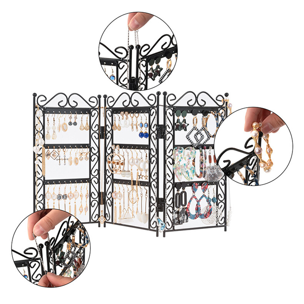 Screen Accessory Rack Jewelry Organizers Earring Holder Display Stand Foldable