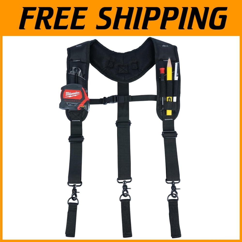 Durable Construction Work Pouch Suspenders