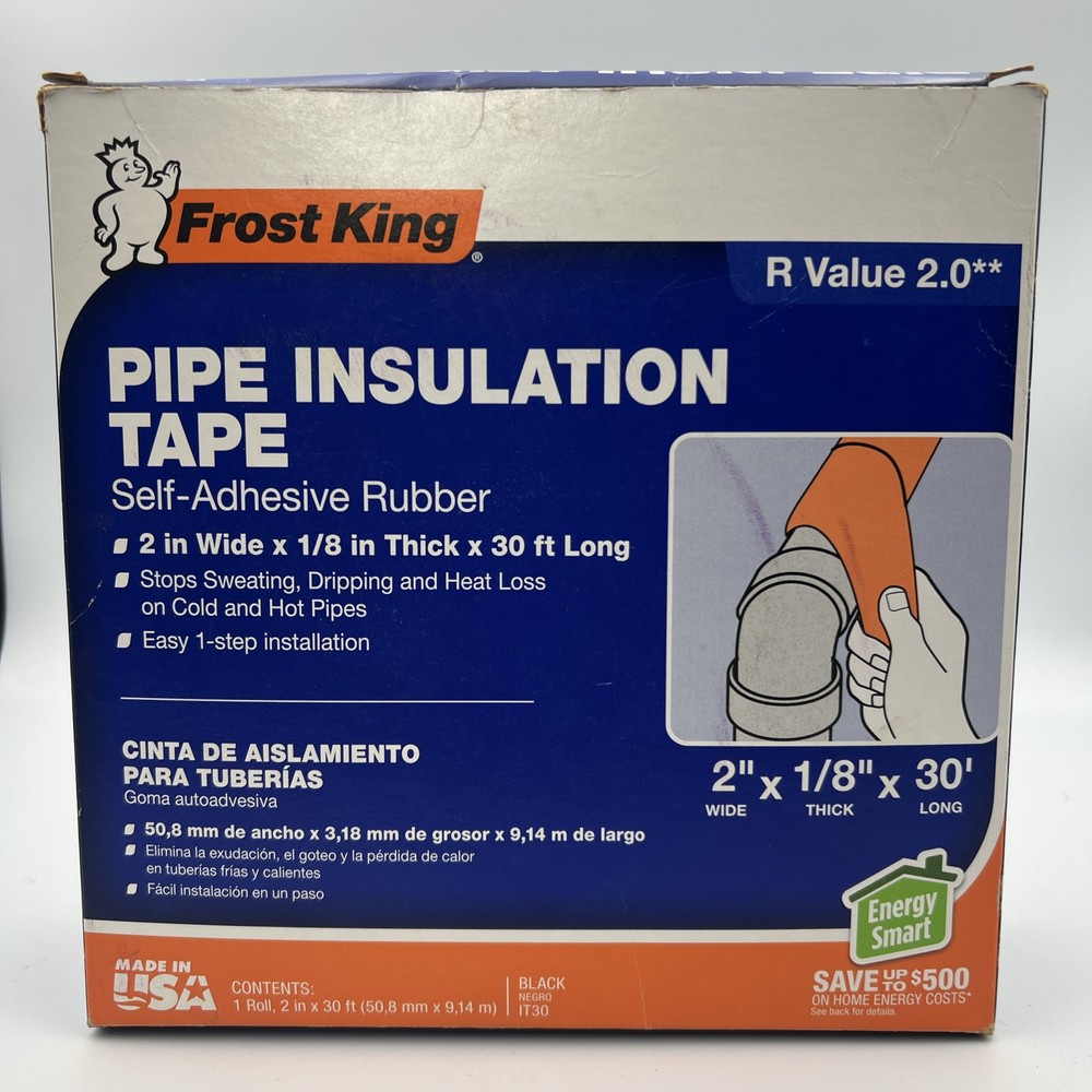 Frost King Rubber Pipe Insulation Tape Black
