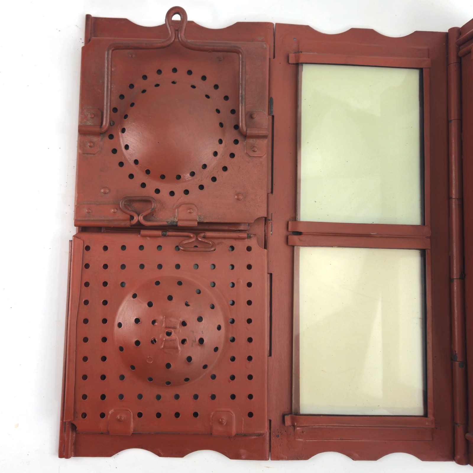 2 WWI TRENCH FOLDING CANDLE LANTERN LOT: 1914 HINKS & SON / 1915 G. POLKEY