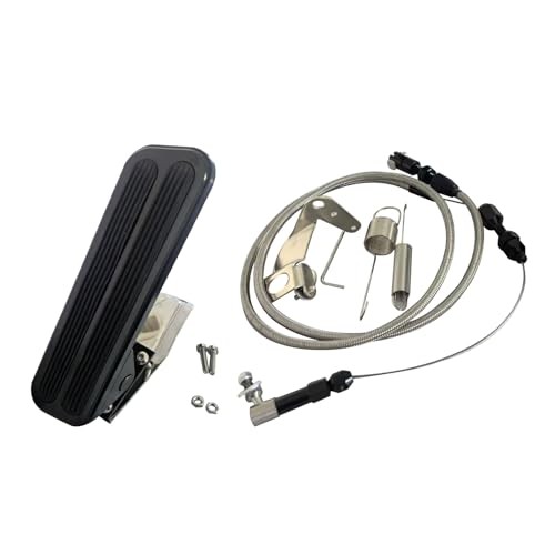 Universal Floor Mount Throttle Pedal, 24’’ Throttle Cable, Return Spring Kit
