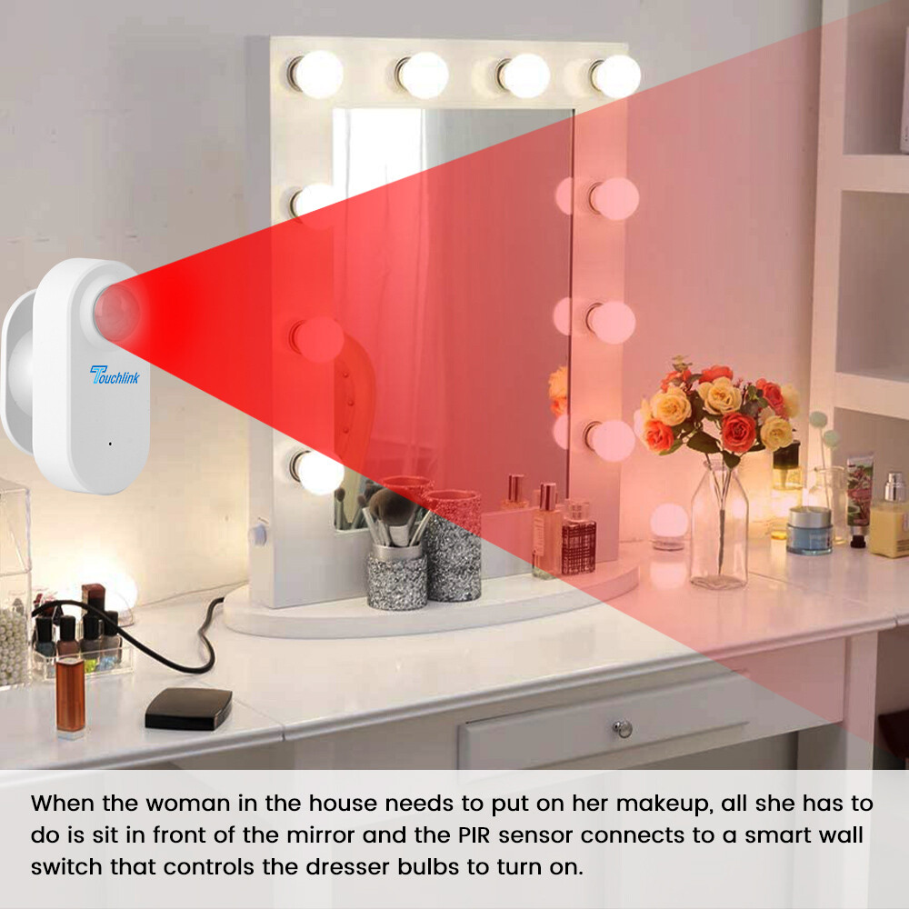 Touchlink Tuya Zigbee Smart PIR+ Light Sensor Human Motion Infrared Sensor