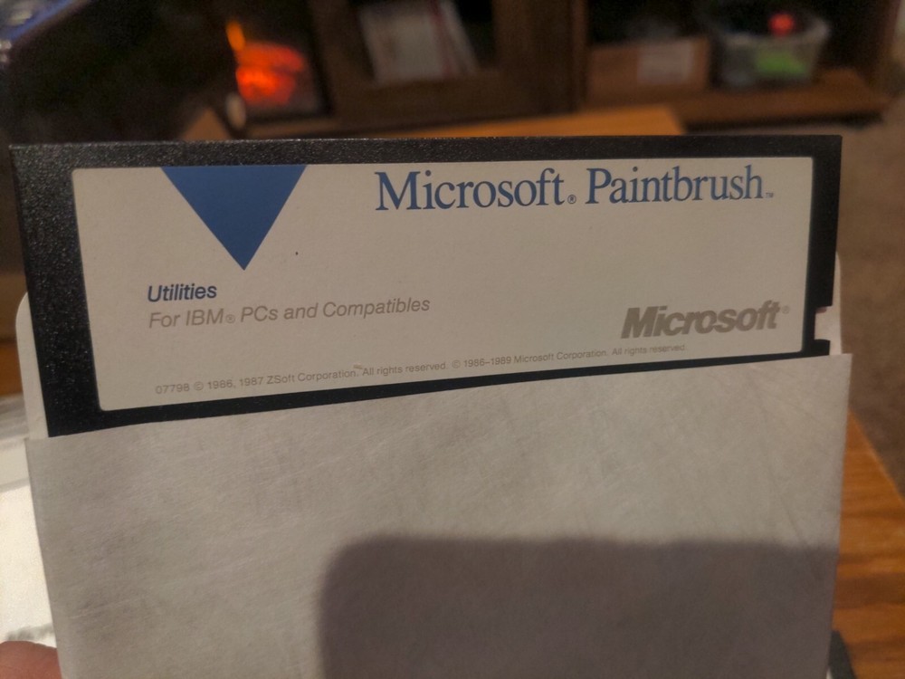 3 Diskette Set for Microsoft Mouse and Paintbrush 5.25 inch Floppy Diskettes