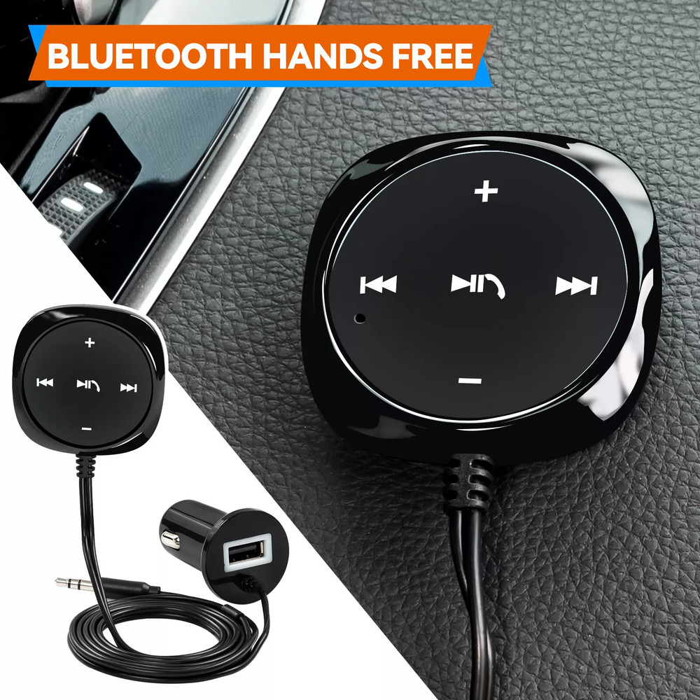 3.5mm Car Bluetooth Receptor Receiver Audio Adapter AUX Mircophone USB Charger