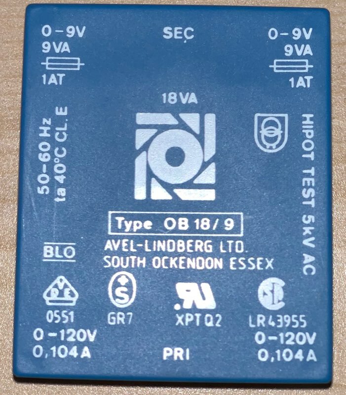 Avel-Lindberg OB18/9 Power Transformer