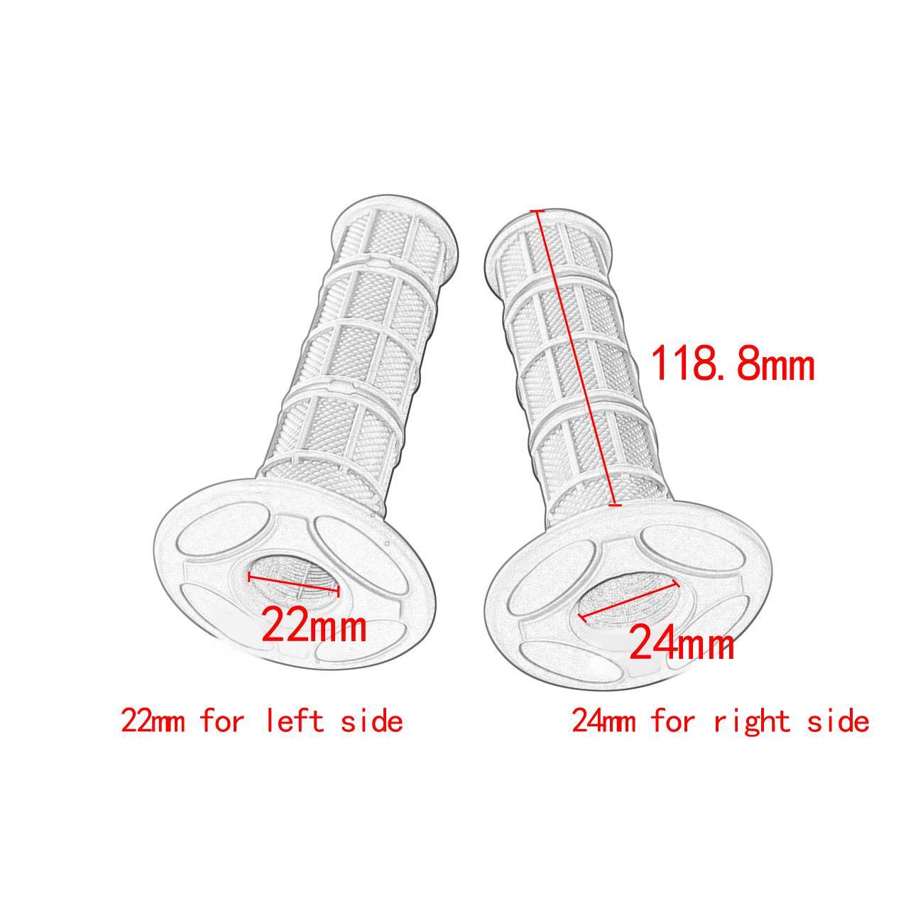 2PCS Quality Practical Motorcycle Hand Grips Dirt Bike Motocross Gel Handle Bar