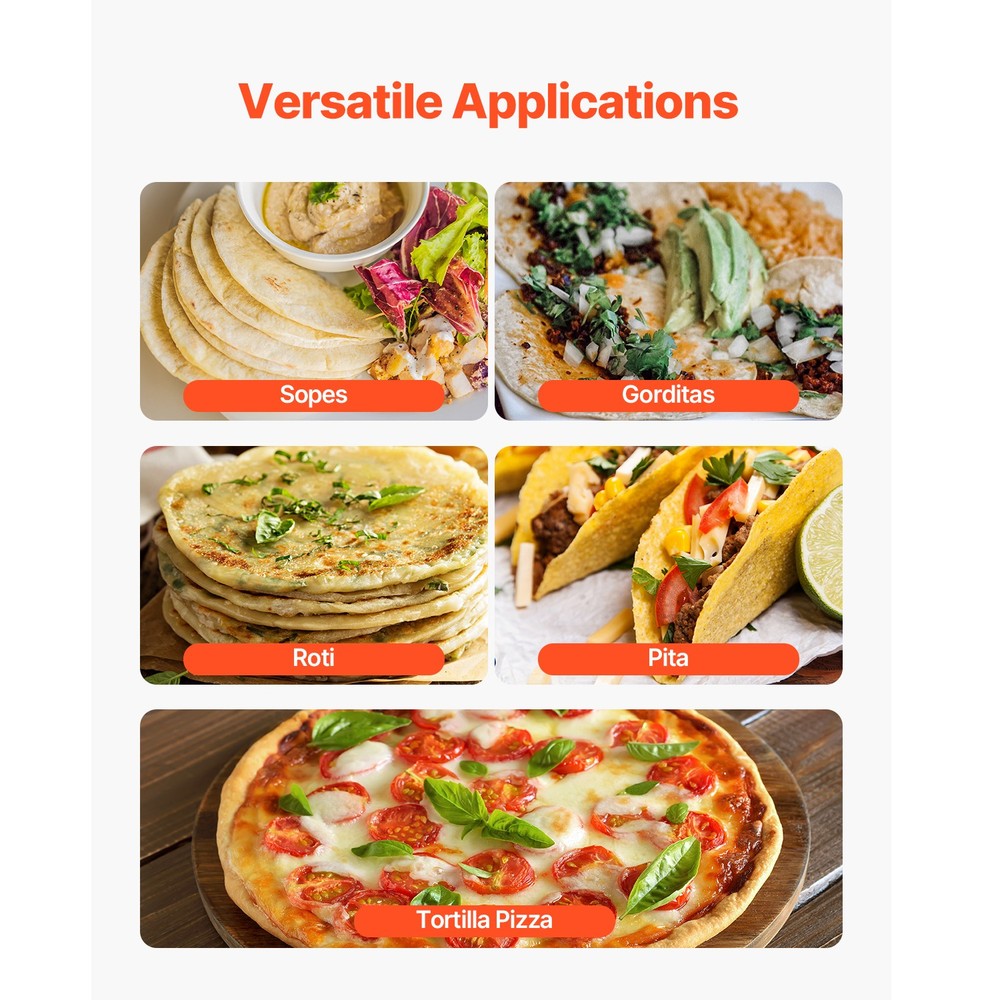 Electric Corn Tortilla Maker Automatic Tortilla Making Machine (4 in+ 6 in)