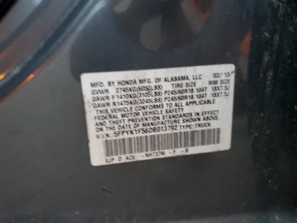 DASH WIRE HARNESS OEM 2013 HONDA RIDGELINE 32117SJCA36