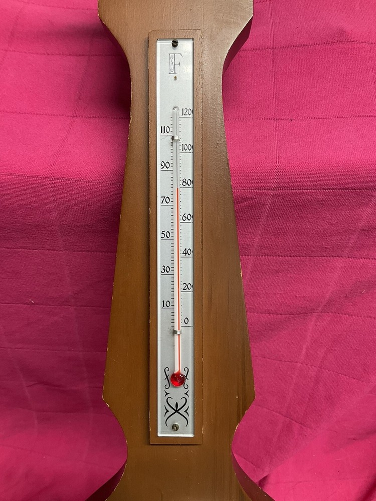 Vintage Jason Barometer Thermometer Humidity Hygrometer Solid Wood Brass