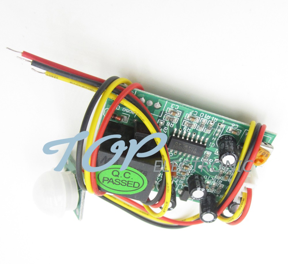 12V PIR IR Pyroelectric Infrared Module Adjustable Relay Output Sensor TOP