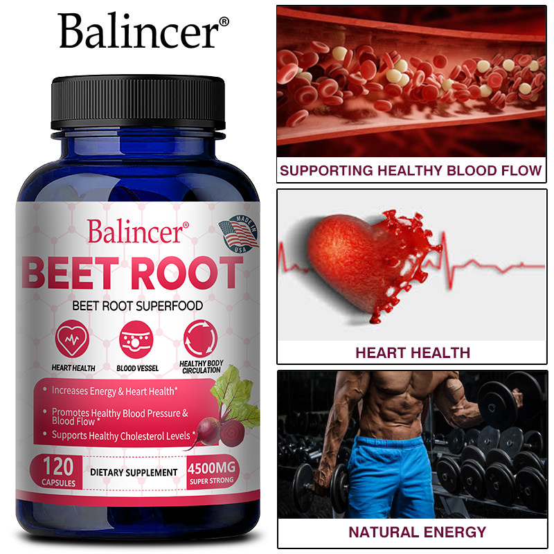 Organic Beetroot Capsules - 4500mg Vegan Beetroot Powder