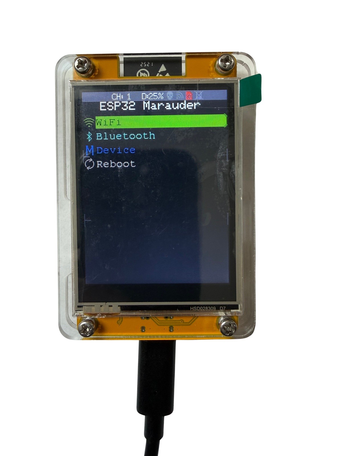 ESP32 CYD Marauder WiFi Bluetooth Sniffer Touch Screen w/ Case (NEW UPDATE)