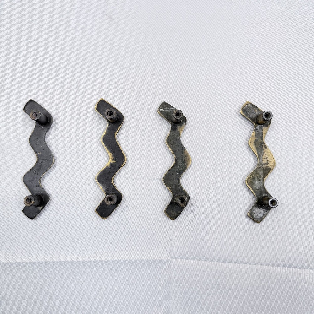 4x Wavy Zig Zag Cabinet Pulls Handles Antique Bronze Distressed