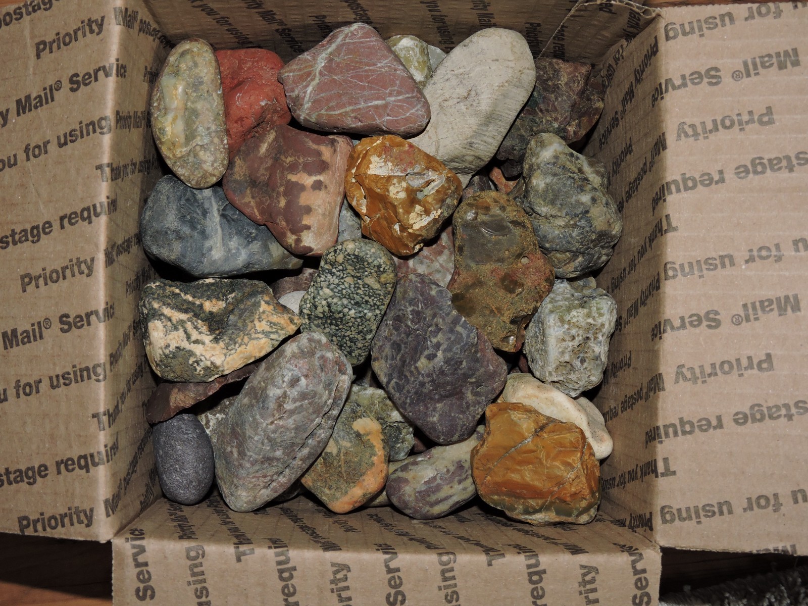Lot of 🌈 Tumbler Size RAINBOW MIXED STONES from PNW (11.5 lbs) WEST COAST ROCKS