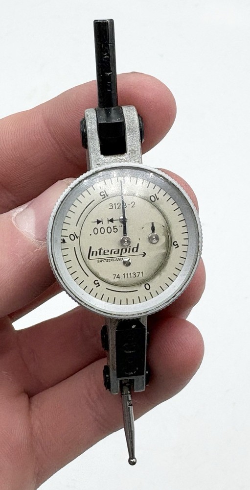 INTERAPID SWISS PRECISION .0005" DIAL TEST INDICATOR 312B-2 Used +