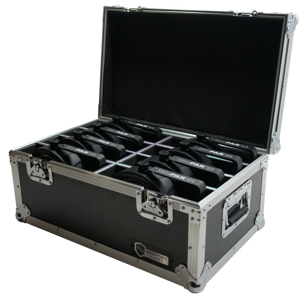 Harmony HC8SLIMPAR64 Lighting 8 Space Slimpar Can Light Flight Custom Case New