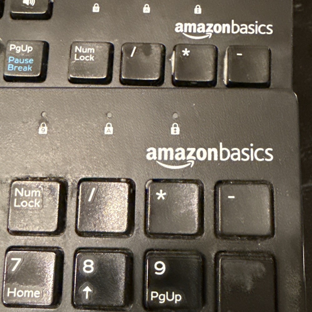Lot of 5 Amazon Basics Wired Computer Keyboard