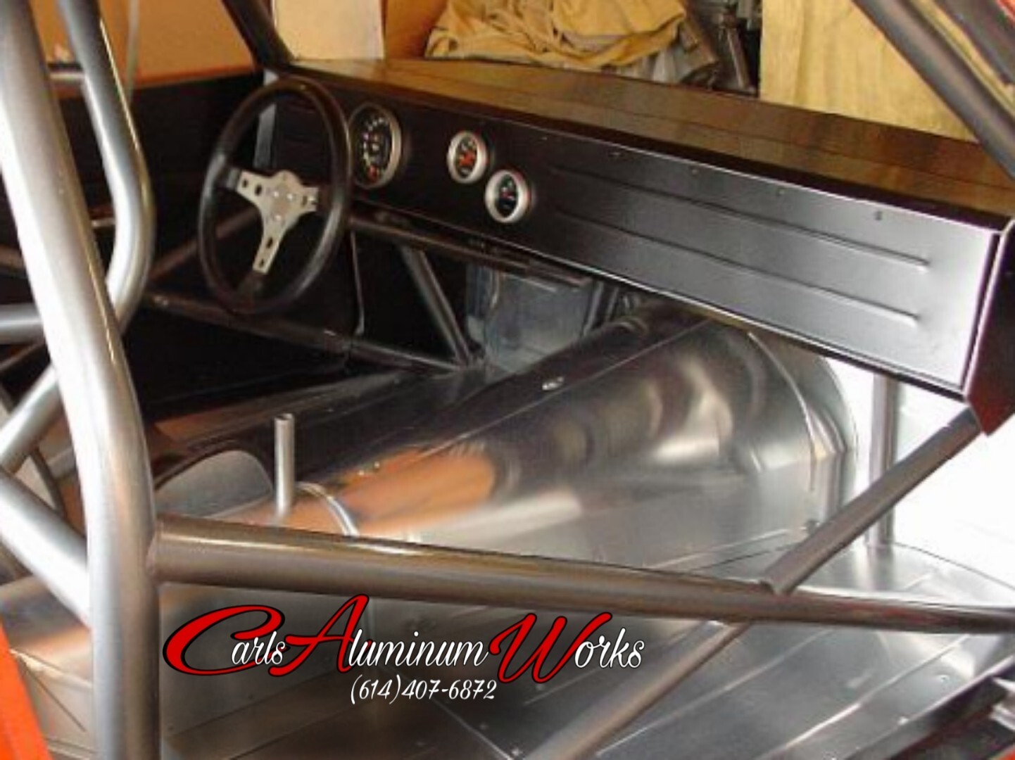 Aluminum Dash (Racing or Pro Street) Black Anodized