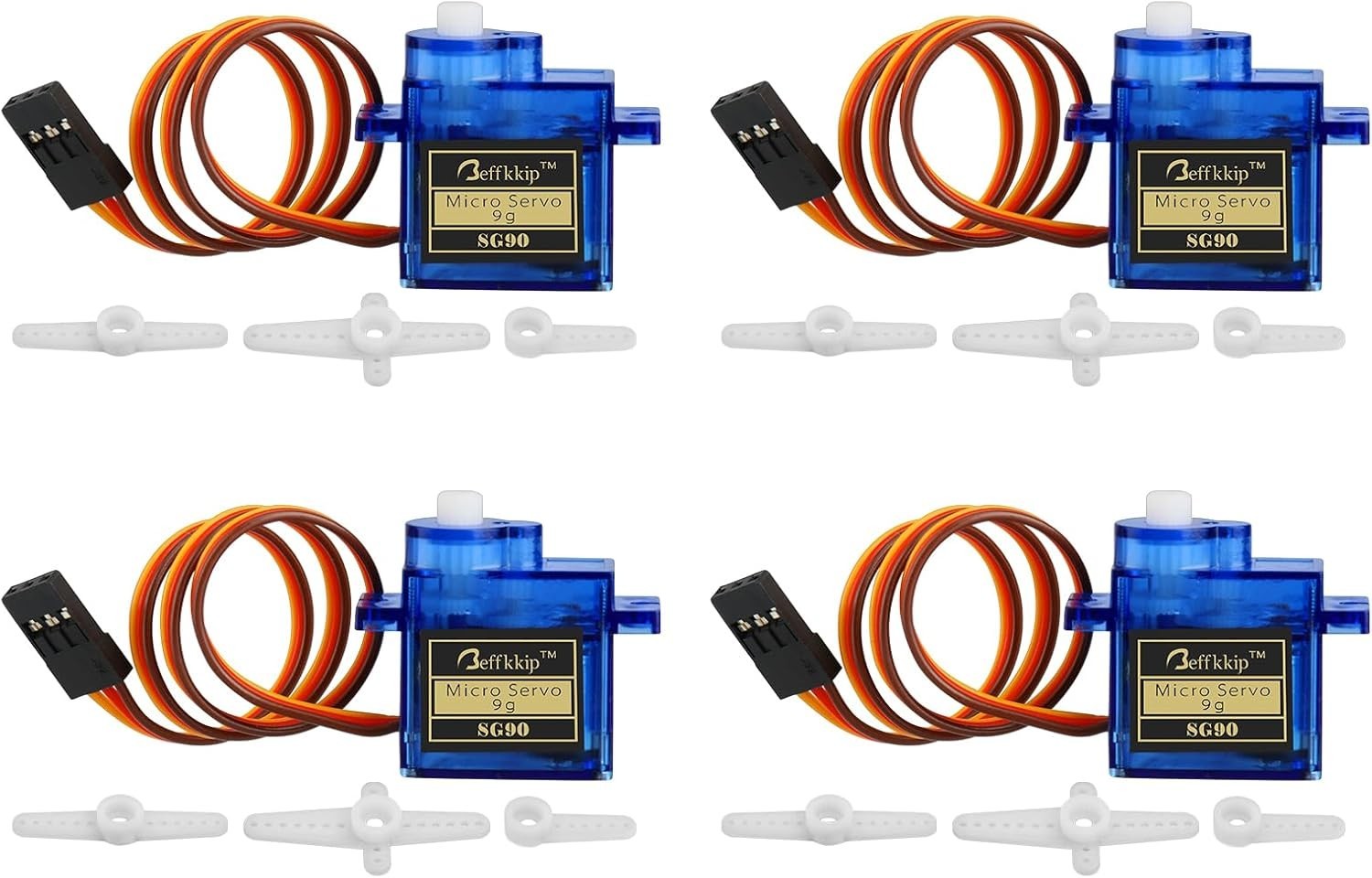 4Pcs SG90 9g Micro Servos for RC Airplane Helicopter Car Boat Control