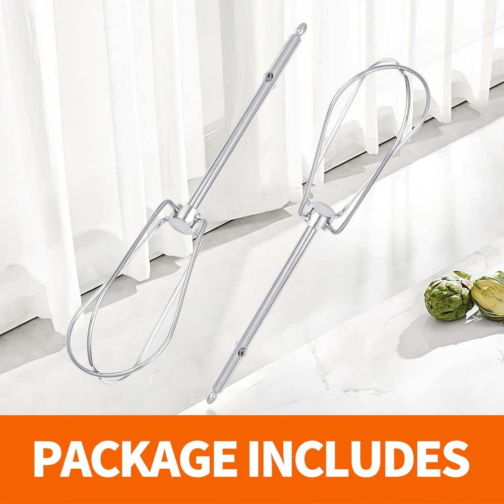 2 Pack Hand Mixer Attachments Beaters Compatible with BLACK and DECKER Electr...