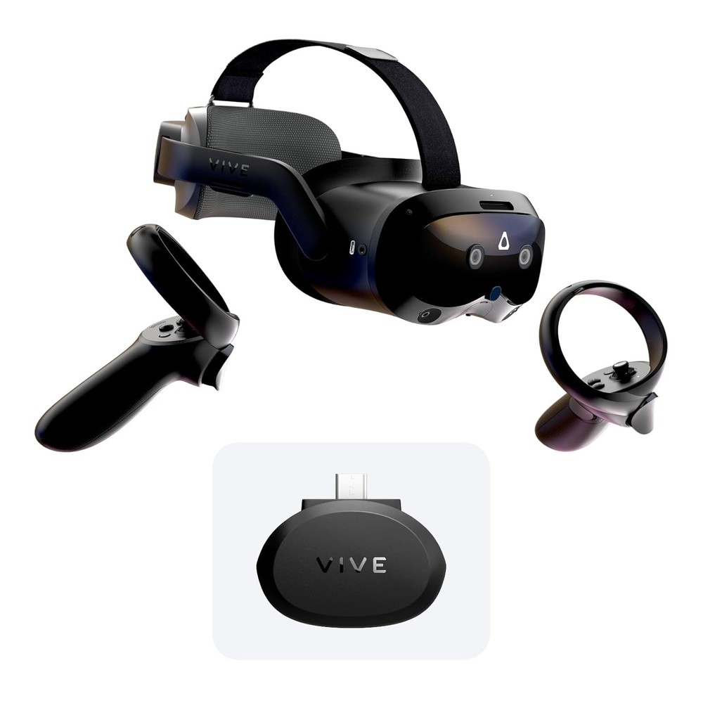 HTC Vive Focus Vision VR Headset w Controllers & Facial Tracker PC VR MR