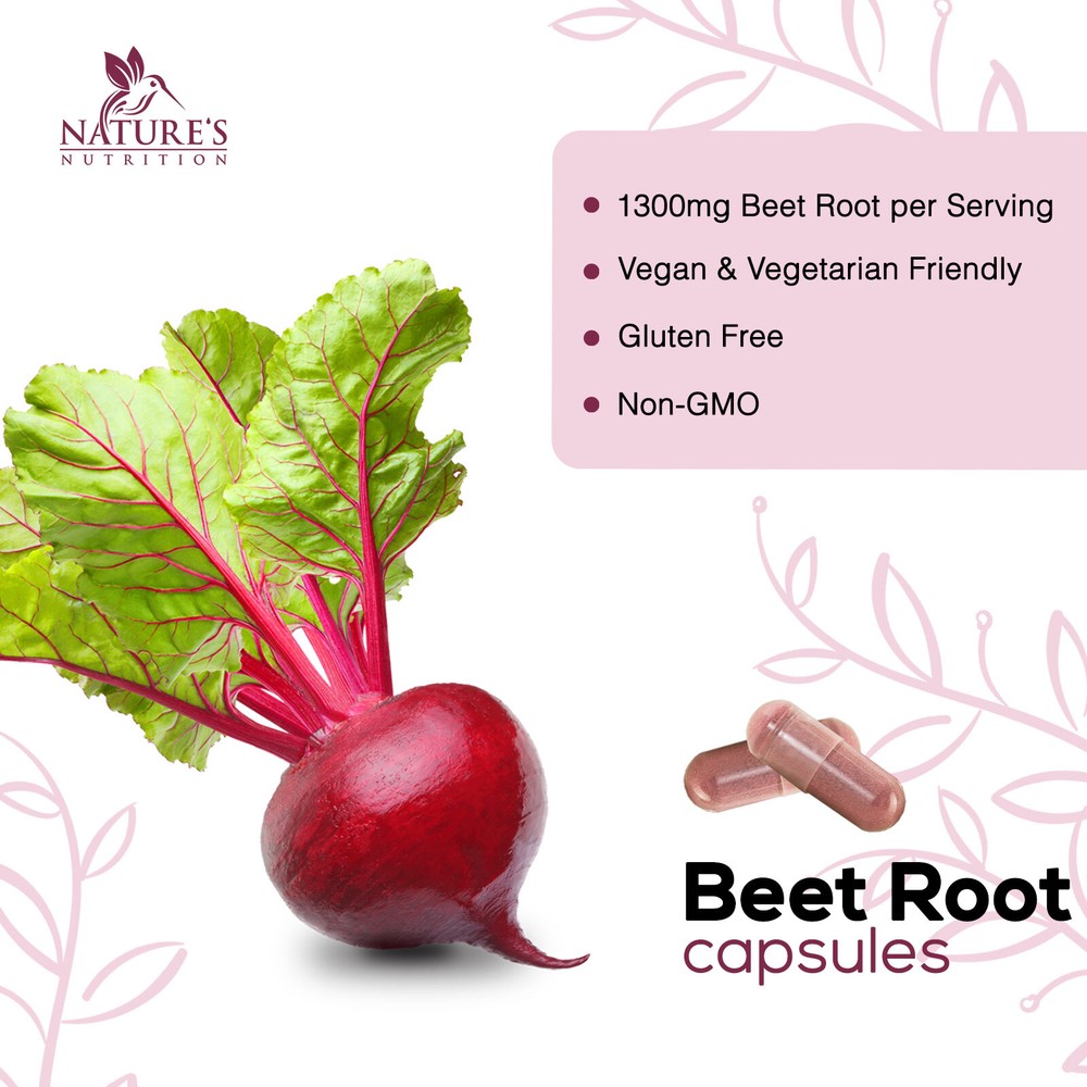 Beet Root Capsules 1300mg Beetroot Powder Extract