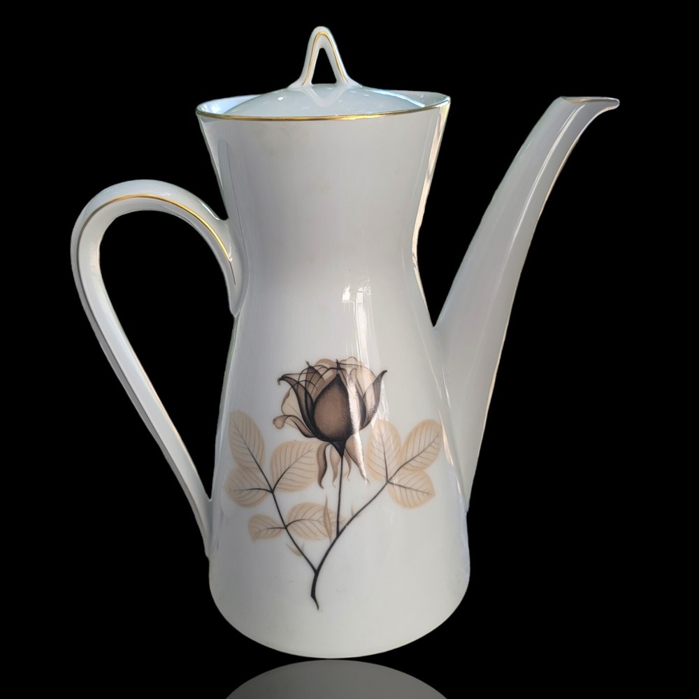 ROSENTHAL Shadow Rose Coffee Tea Pot & Lid