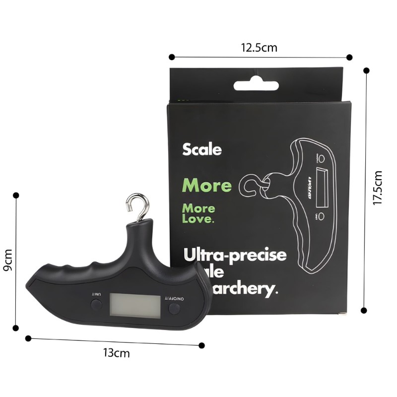 Lightweight Plastic Bows Scale With Backlits LCD Display And Ergonomic Grip