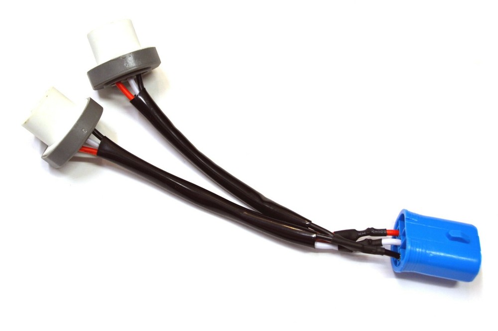 Splitter Wire Ceramic 9004 HB1 Two Harness Head Light Adapter High Heat Replace
