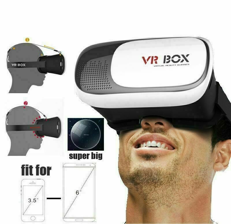 Virtual Reality VR Headset 3D Glasses Goggles With Remote for iPhone / Samsung