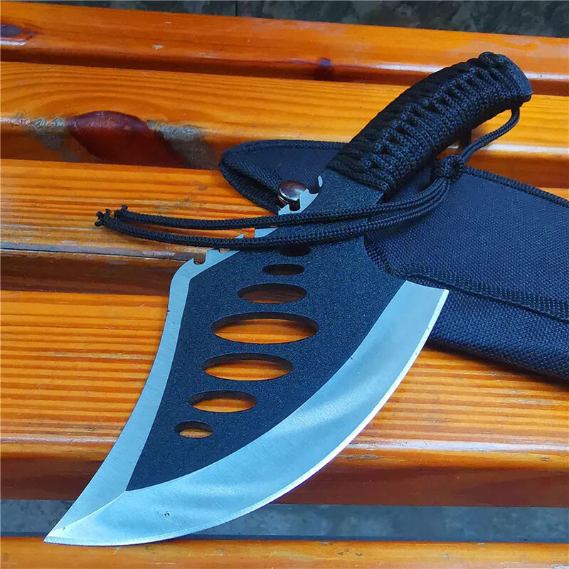 Tactical Hand Axe Camping Hatchet Survival Tomahawk Nylon Sheath Code Wrap Handl