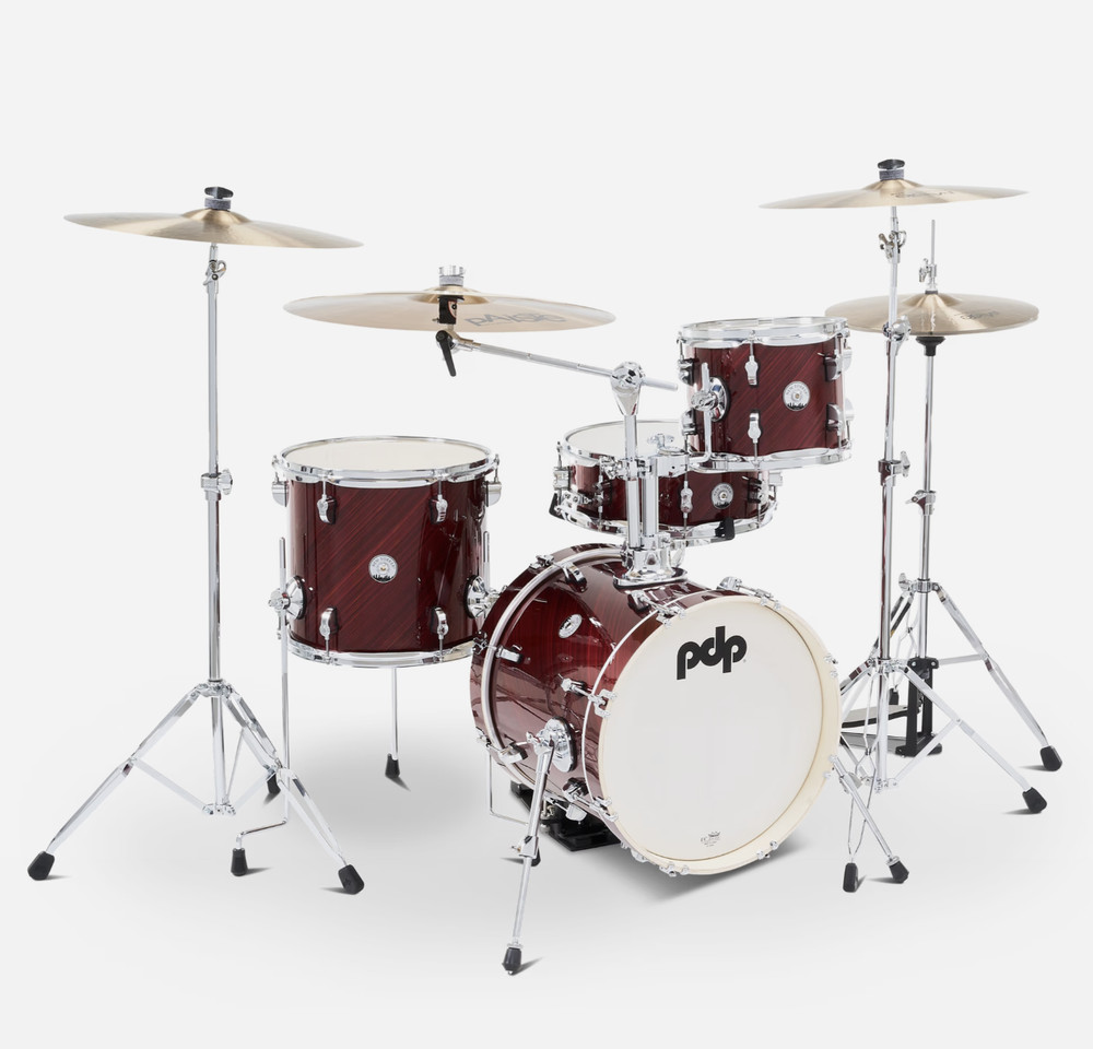 PDP New Yorker Shell Pack, 4-Piece Drumset, Twisted Cherry