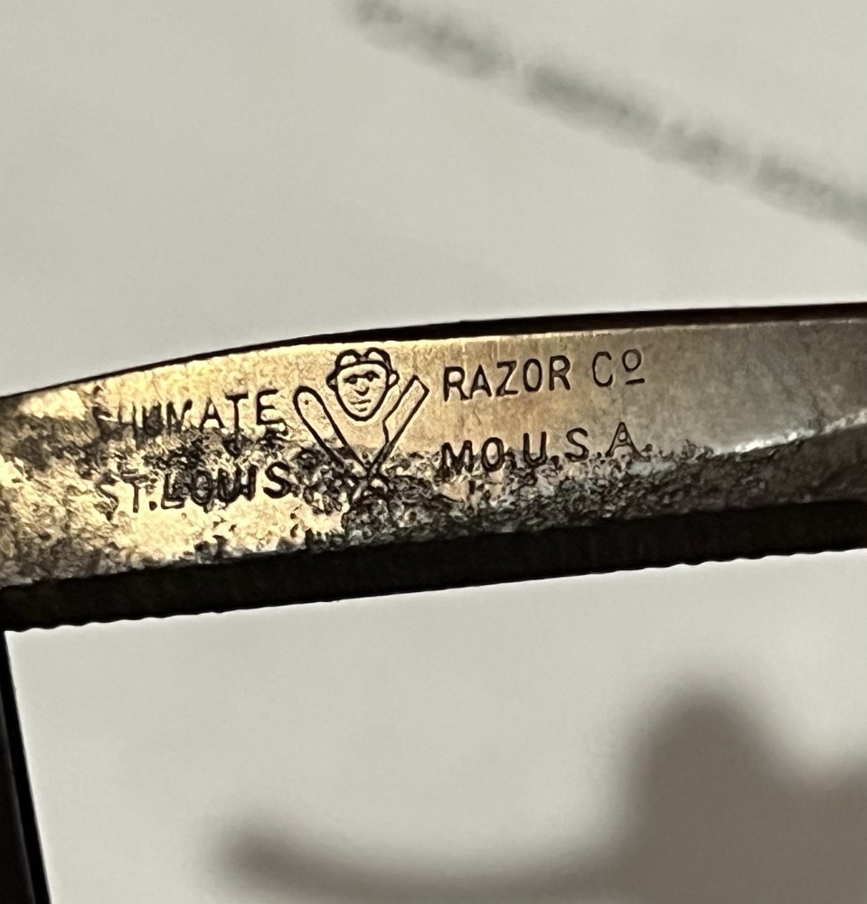 Shumate’s Dollar Razor-chip In blade/handle excellent
