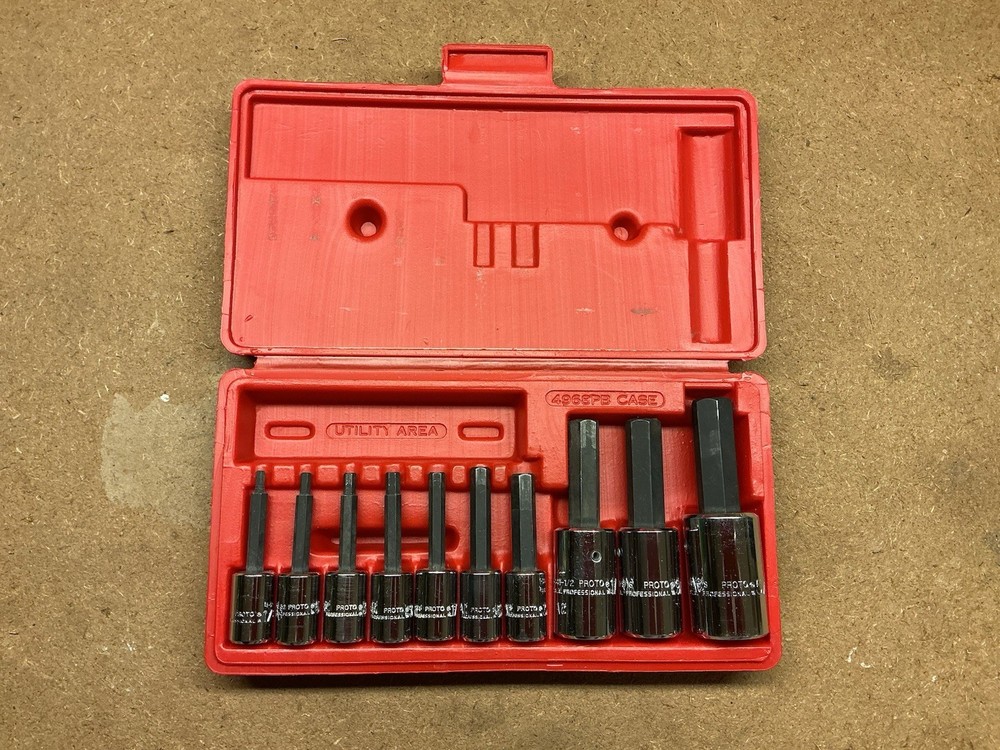 Proto Allen Socket 10 Pc Set 1/8” - 5/8”