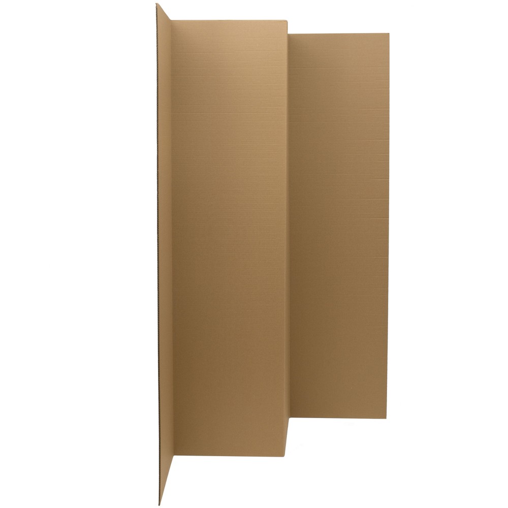 6 ft. Tall Brown Temporary Cardboard Folding Screen - 4 Panel