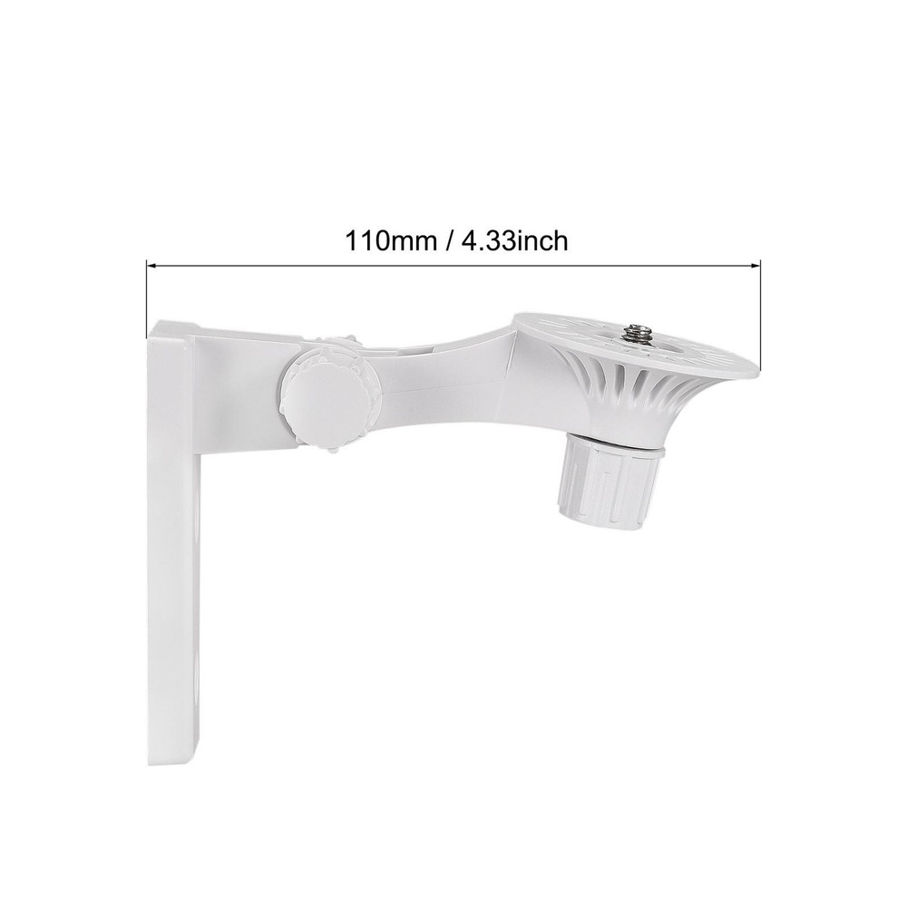 Adjustable Security Camera Bracket, Plastic Wall Mount CCTV Stand, White 2pcs