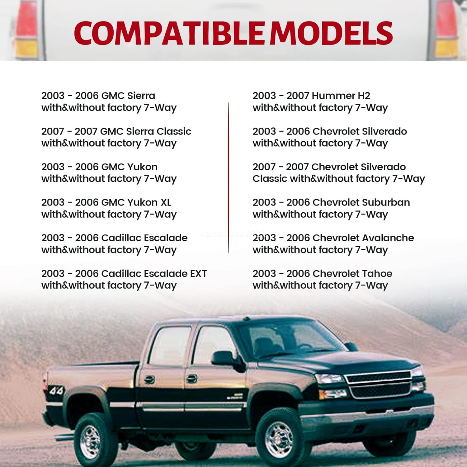 Trailer Brake Controller Wiring Harness For 03-07 GMC Chevy with Tekonsha P2 P3