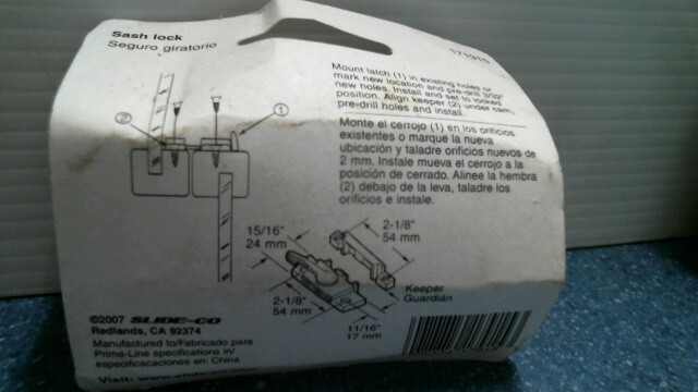 Slide-Co Window Sash Lock (171915) FS